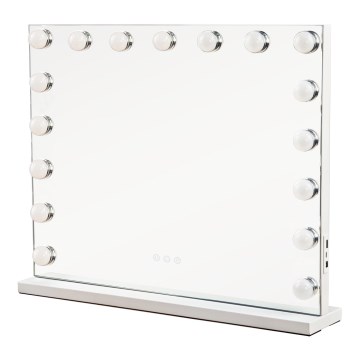 Brilagi - LED fényerőszabályozható HOLLYWOOD sminktükör LED/15W/230V 3000/4000/6500K 60x50 cm fehér