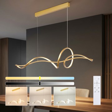 Brilagi - LED fényerőszabályozható kábelen függesztett csillár SIGNATURE LED/55W/230V 3000-6000K 120x23 cm arany + távirányító
