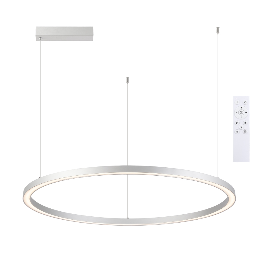 Brilagi - LED Fényerőszabályozható kábellel függesztett csillár PORTOFINO LED/98W/230V 3000-6000K ezüstszínű + távirányító