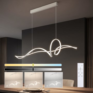 Brilagi - LED fényerőszabályozható kábeles csillár SIGNATURE LED/55W/230V 3000-6000K 120x23 cm fehér + távirányító