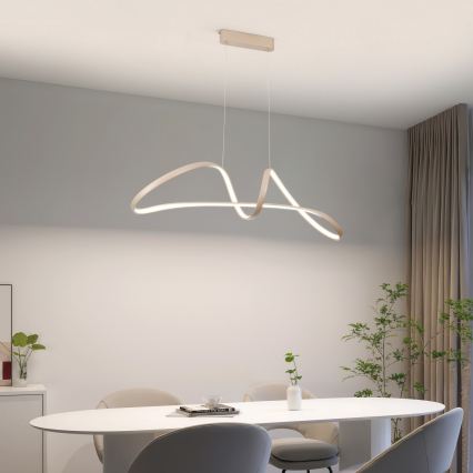 Brilagi - TWISTER LED fényerőszabályozható kábeles függeszték LED/60W/230V 3000-6000K bézs + távirányító