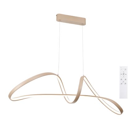 Brilagi - TWISTER LED fényerőszabályozható kábeles függeszték LED/60W/230V 3000-6000K bézs + távirányító