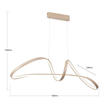 Brilagi - TWISTER LED fényerőszabályozható kábeles függeszték LED/60W/230V 3000-6000K bézs + távirányító