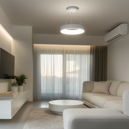 Brilagi - FALCON LED dimmelhető függeszték kábelen, 80 W, 230 V, 3000–6500 K, Ø 60 cm, fehér + távirányító