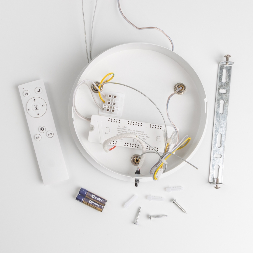 Brilagi - FALCON LED dimmelhető függeszték kábelen, 80 W, 230 V, 3000–6500 K, Ø 60 cm, fehér + távirányító