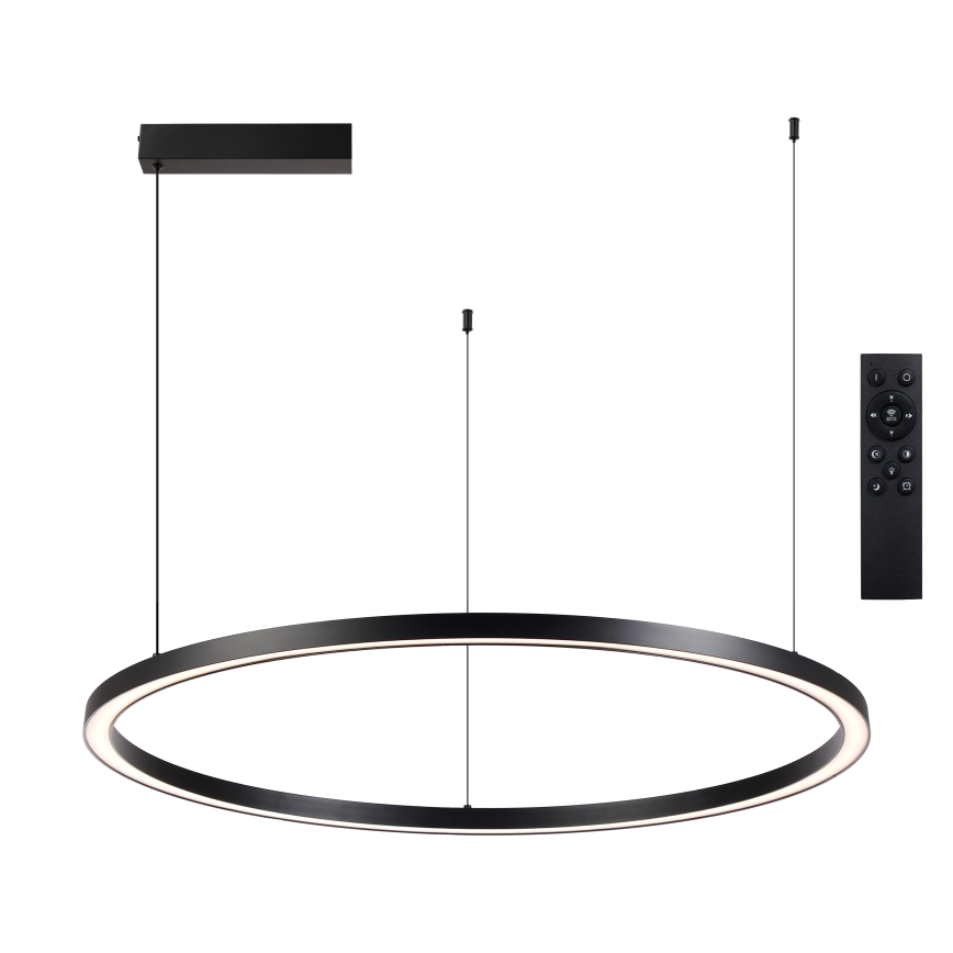 Brilagi - PORTOFINO fényerőszabályozható LED függeszték kábelre LED/60W/230V 3000-6000K átm. 80 cm fekete + távirányítóval