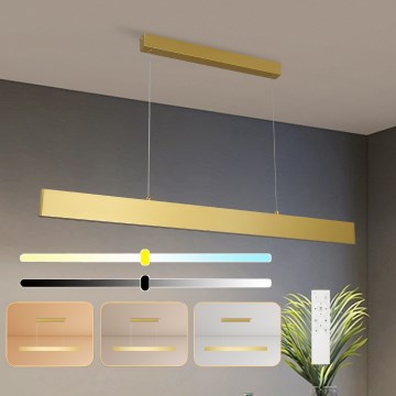 Brilagi - LED fényerőszabályozható kábelre függesztett csillár SLIMLINE LED/40W/230V 3000-6000K arany + távirányító