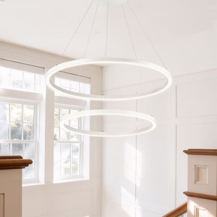 Brilagi - dimmelhető, kábeles LED csillár PORTOFINO LED/98W/230V 3000–6000K Ø80 cm fehér + távirányító