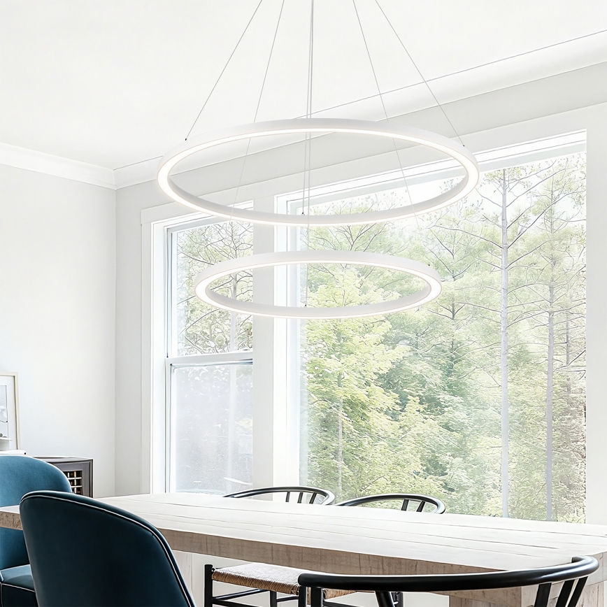 Brilagi - dimmelhető, kábeles LED csillár PORTOFINO LED/98W/230V 3000–6000K Ø80 cm fehér + távirányító