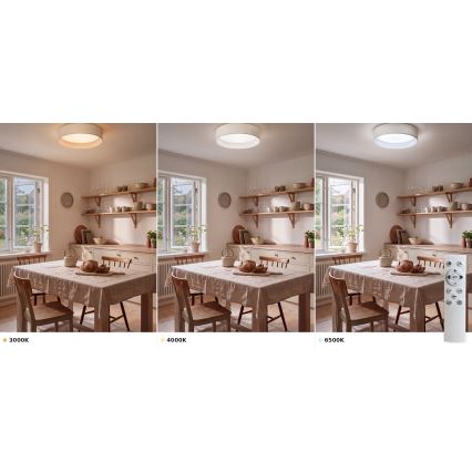 Brilagi - LED fényerőszabályozható mennyezeti lámpatest VELVET SMART VARI LED/36W/230V 3000-6500K átm. 55 cm fehér + távirányító