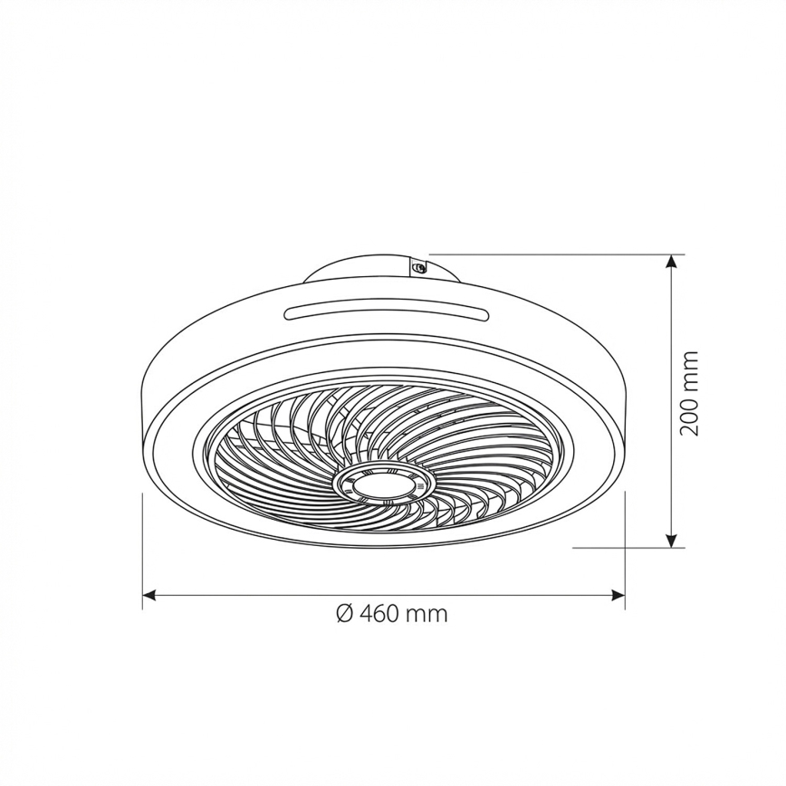Brilagi - LED dimmelhető mennyezeti lámpa ventilátorral LED/38W/230V 3000-6500K átm. 46 cm fehér + távirányító