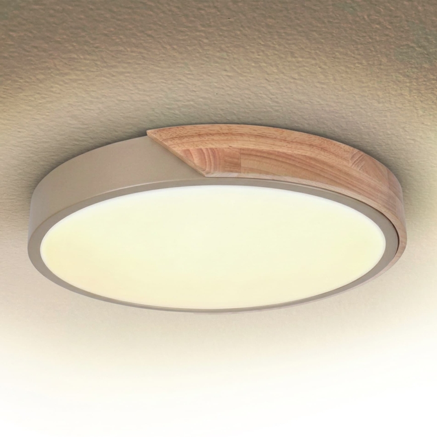BRILAGI - LED Fényerőszabályozható mennyezeti lámpa PILANA LED/48W/230V 3000-6500K tölgy/bézs átm. 40 cm + távirányító