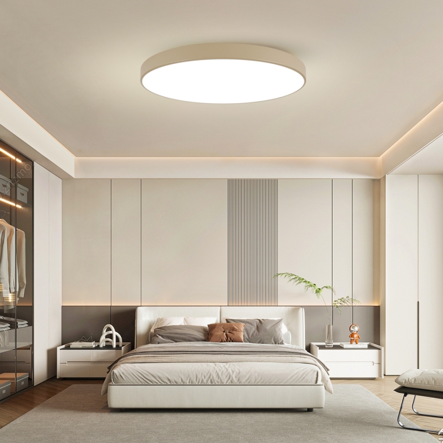 Brilagi - LED dimmelhető mennyezeti lámpa POOL SMART LED/128W/230V 3000-6000K 100 cm bézs Wi-Fi Tuya + távirányító