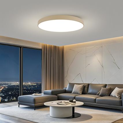 Brilagi - LED dimmelhető mennyezeti lámpa POOL SMART LED/128W/230V 3000-6000K 100 cm bézs Wi-Fi Tuya + távirányító