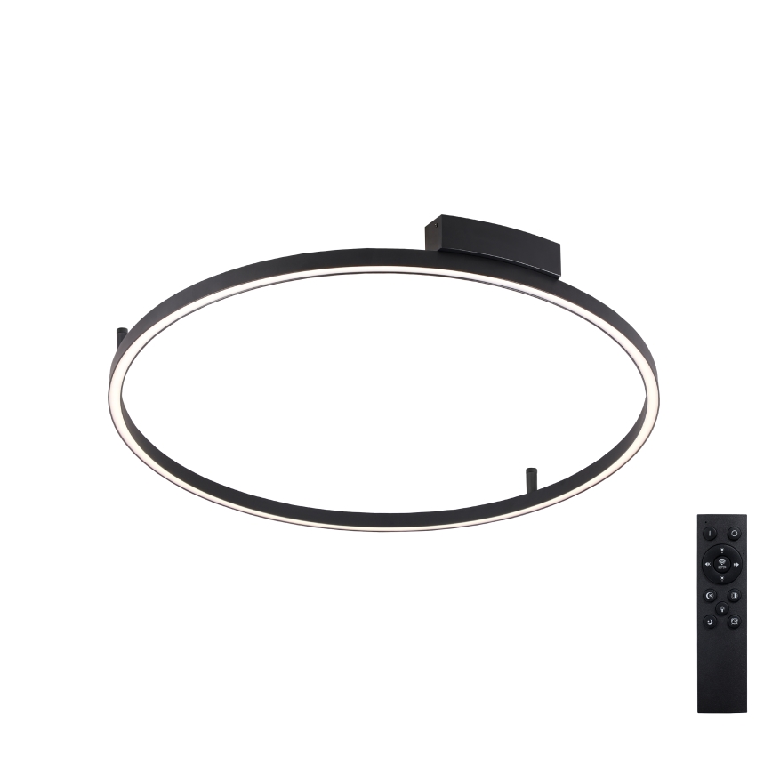 Brilagi - PORTOFINO LED/60W/230V fényerőszabályozható mennyezeti lámpa 3000-6000K átm. 80 cm fekete + távirányító
