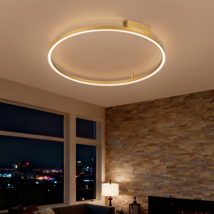 Brilagi - LED dimmelhető mennyezeti lámpatest PORTOFINO LED/60W/230V 3000-6000K átm. 80 cm aranyszínű + távirányító
