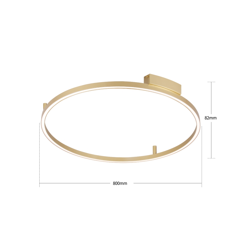 Brilagi - LED dimmelhető mennyezeti lámpatest PORTOFINO LED/60W/230V 3000-6000K átm. 80 cm aranyszínű + távirányító