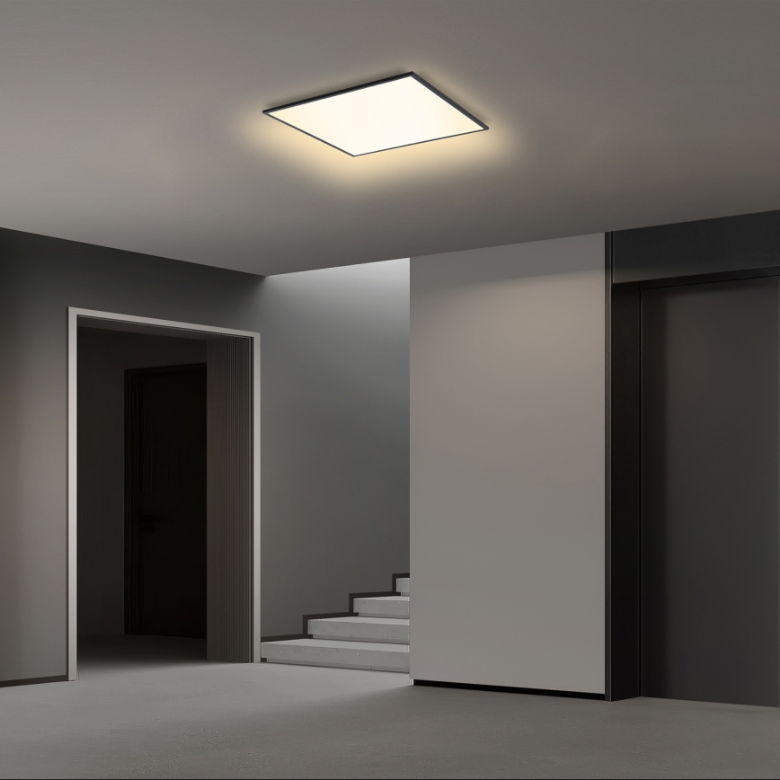 Brilagi - LED fényerőszabályozható mennyezeti lámpa SLIMFRAME LED/36W/230V 45x45 cm 3000-6000K fekete + távirányítóval