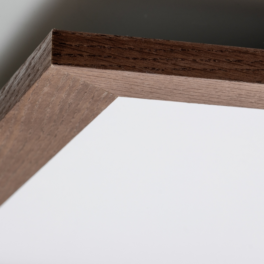 Brilagi - LED fényerőszabályozható mennyezeti lámpatest SLIMFRAME WOOD LED/58W/230V 64x64 cm 3000-6000K sötétbarna + távirányító