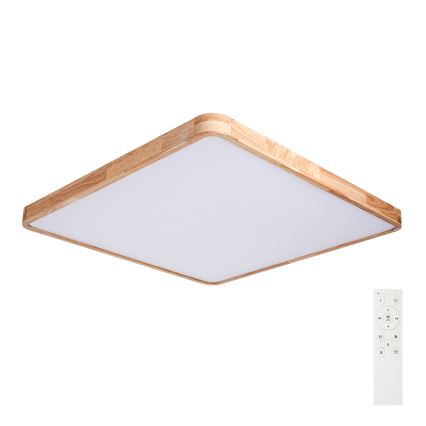 Brilagi - Dimmelhető mennyezeti lámpatest WOODLINE SQUARE LED/180W/230V 3000-6000K tölgy 100x100 cm + távirányító