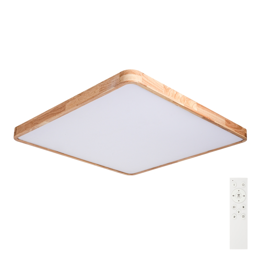 Brilagi - Dimmelhető mennyezeti lámpatest WOODLINE SQUARE LED/180W/230V 3000-6000K tölgy 100x100 cm + távirányító