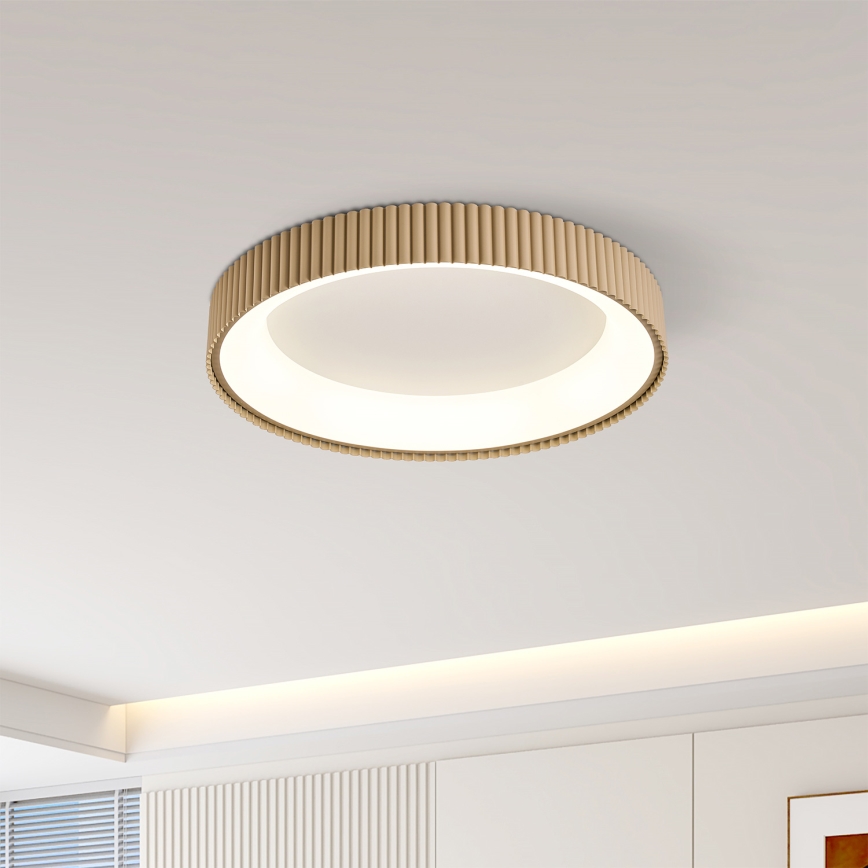 Brilagi - LED dimmelhető mennyezeti lámpa FALCON MODERN LED/30W/230V 3000-6500K átm. 40 cm bézs + távirányító