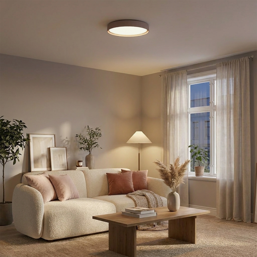 Brilagi - fényerőszabályozható LED mennyezeti lámpa LUCIA LED/60W/230V 3000–6500K Ø59 cm barna + távirányító