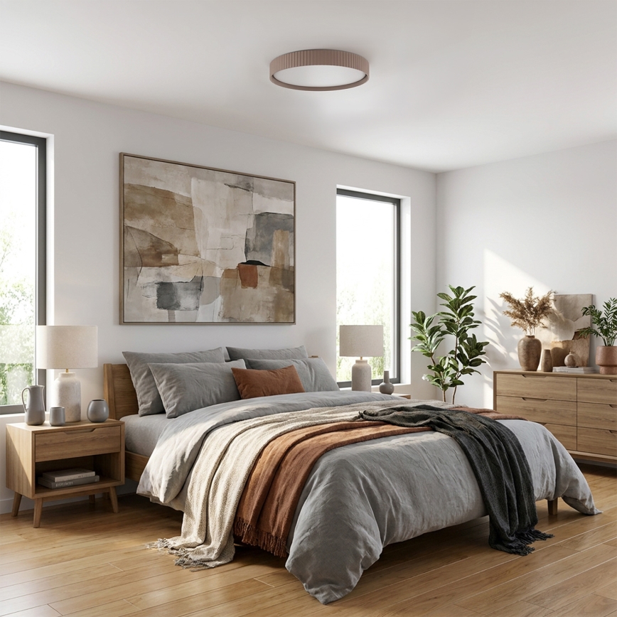 Brilagi - fényerőszabályozható LED mennyezeti lámpa LUCIA LED/60W/230V 3000–6500K Ø59 cm barna + távirányító