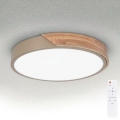 BRILAGI - LED Fényerőszabályozható mennyezeti lámpa PILANA LED/48W/230V 3000-6500K tölgy/bézs átm. 40 cm + távirányító