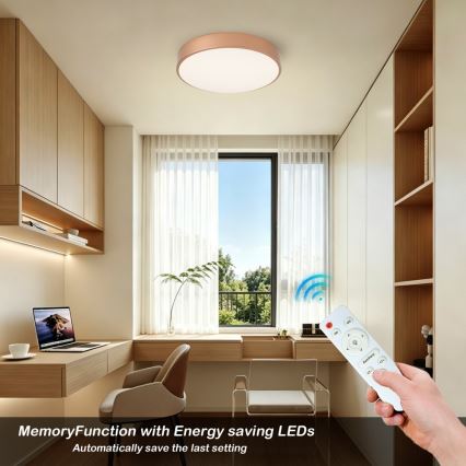 Brilagi - Dimmelhető POOL LED mennyezeti lámpa LED/48W/230V 3000–6000K átm. 40 cm bronz + távirányítóval
