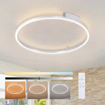 Brilagi - LED fényerőszabályozható mennyezeti lámpa PORTOFINO LED/60W/230V 3000-6000K átm. 80 cm ezüstszínű + távirányító
