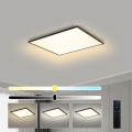 Brilagi - LED fényerőszabályozható mennyezeti lámpa SLIMFRAME LED/36W/230V 45x45 cm 3000-6000K fekete + távirányítóval