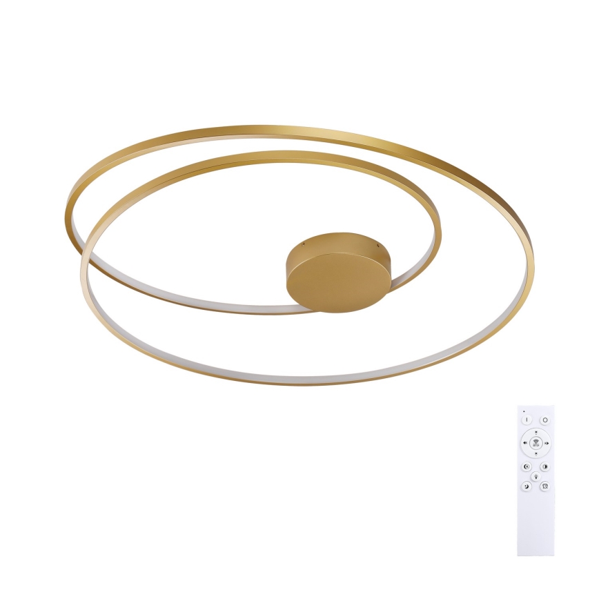 Brilagi - Fényerőszabályozható LED mennyezeti lámpa TWISTER LED/105W/230V 3000-6000K Ø 100 cm arany + távirányító