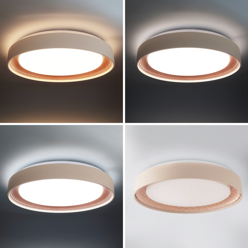 Brilagi - LED Dimmelhető mennyezeti lámpatest WALDO LED/48W/230V 3000-6500K átm. 40 cm bézs/arany + távirányító