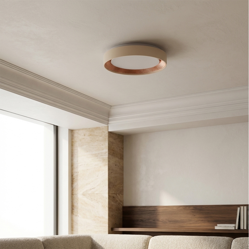 Brilagi - LED Dimmelhető mennyezeti lámpatest WALDO LED/48W/230V 3000-6500K átm. 40 cm bézs/arany + távirányító