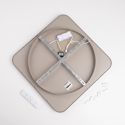 BRILAGI - Fényerőszabályozható mennyezeti LED világítótest FALCON SLIM LED/50W/230V 3000-6500K 50x50 cm fehér/bézs + távirányító