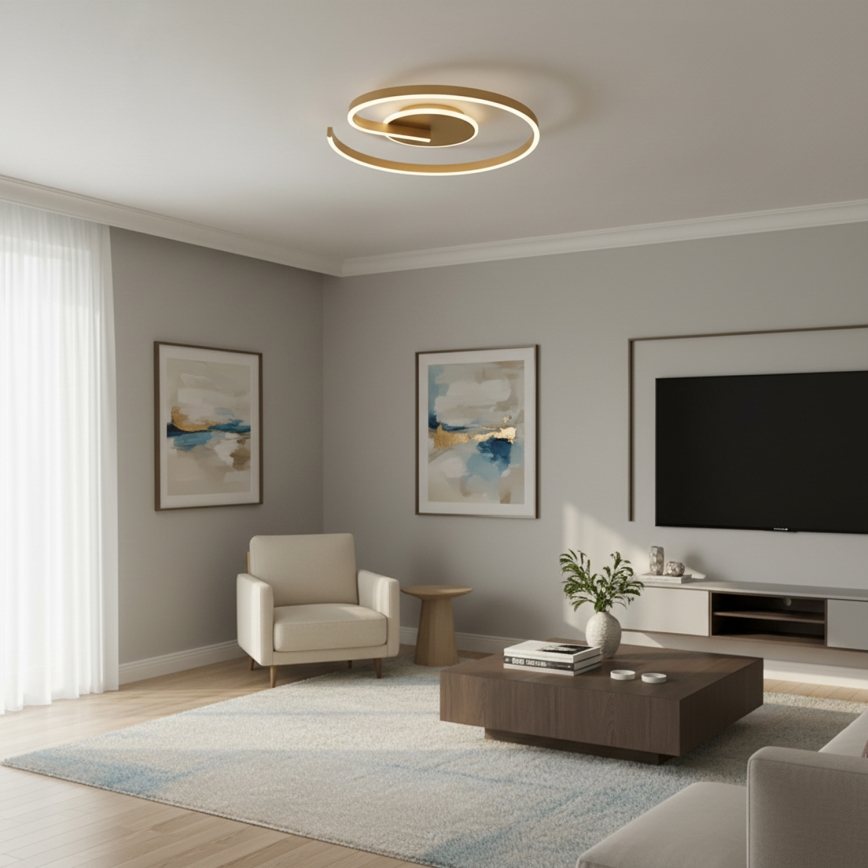 Brilagi - SPIRAL dimmelhető LED mennyezeti lámpatest 56W/230V Ø 50 cm 3000/4000/6000K + távirányító