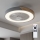 Brilagi - LED fényerőszabályozható mennyezeti lámpatest ventilátorral LED/38W/230V 3000-6500K 3000-6500K átm. 50 cm szürke/tölgy + távirányító