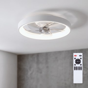 Brilagi - LED fényerőszabályozható mennyezeti ventilátor LED/34W/230V 3000-6500K átm. 50 cm fehér + távirányító