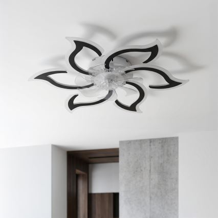 Brilagi - LED, fényerőszabályozható mennyezeti ventilátor, 34 W, 230 V, 3000–6500 K, Ø 83 cm, fekete, távirányítóval