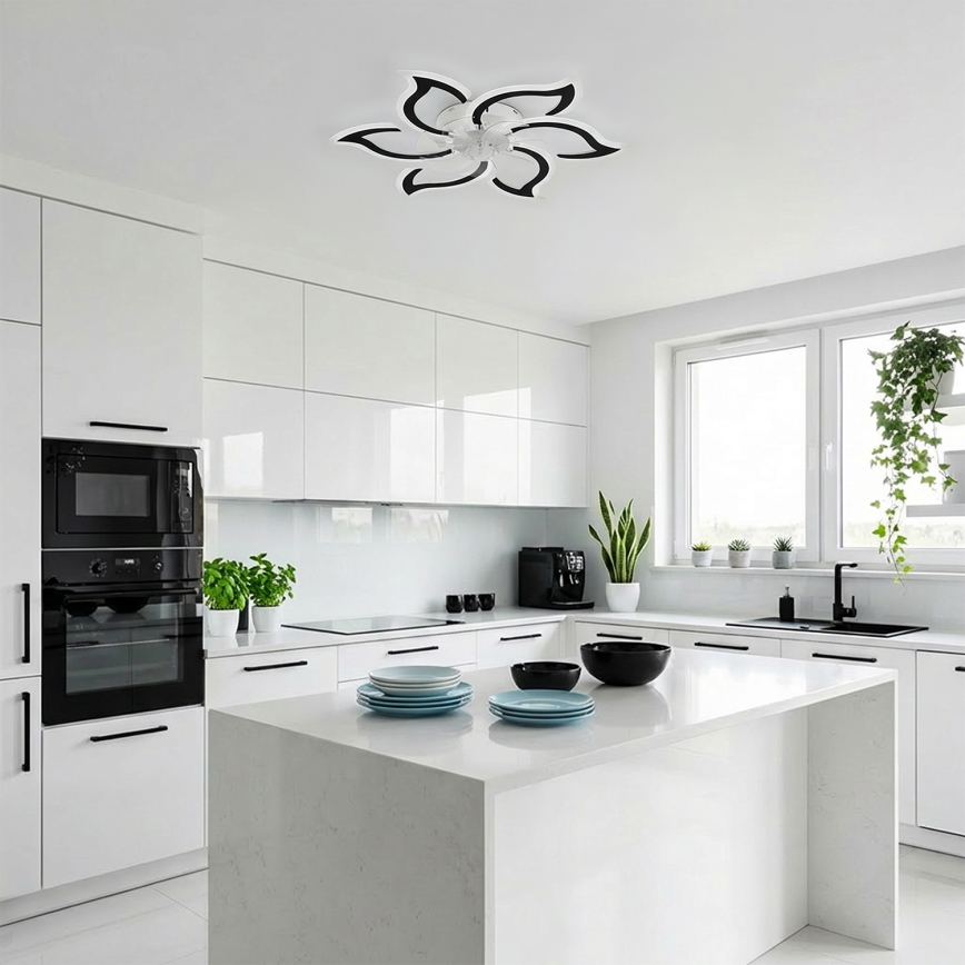 Brilagi - LED, fényerőszabályozható mennyezeti ventilátor, 34 W, 230 V, 3000–6500 K, Ø 83 cm, fekete, távirányítóval