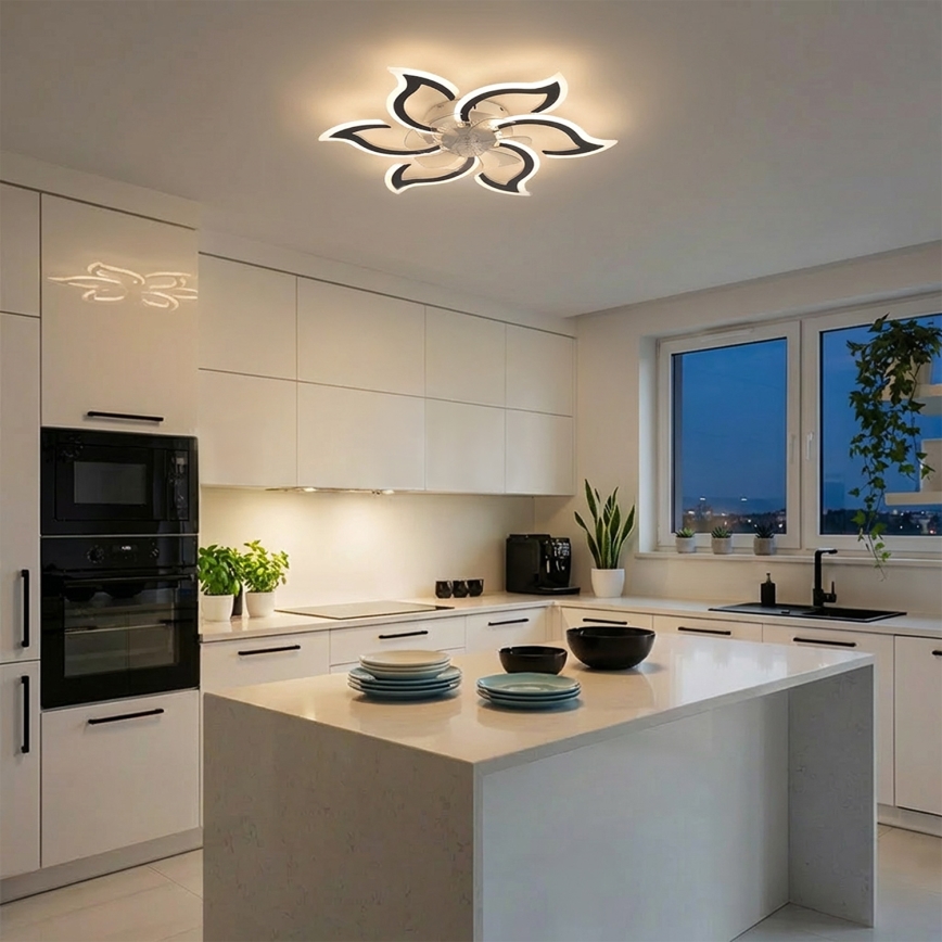 Brilagi - LED, fényerőszabályozható mennyezeti ventilátor, 34 W, 230 V, 3000–6500 K, Ø 83 cm, fekete, távirányítóval