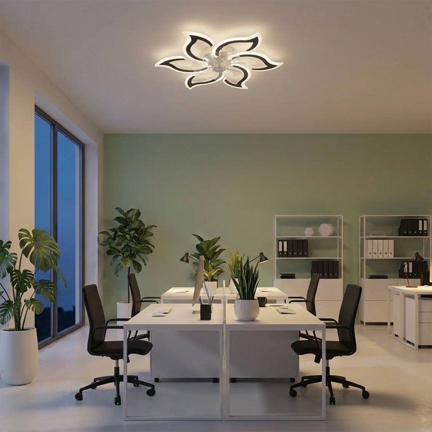 Brilagi - LED, fényerőszabályozható mennyezeti ventilátor, 34 W, 230 V, 3000–6500 K, Ø 83 cm, fekete, távirányítóval