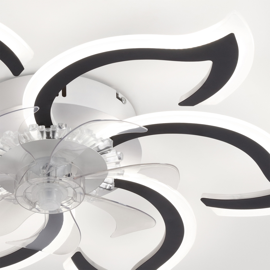 Brilagi - LED, fényerőszabályozható mennyezeti ventilátor, 34 W, 230 V, 3000–6500 K, Ø 83 cm, fekete, távirányítóval
