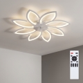 Brilagi - LED fényerőszabályozható mennyezeti ventilátor LED/43W/230V átm. 90 cm fehér + távirányítóval