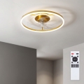 BRILAGI - LED fényerőszabályozható mennyezeti ventilátor LED/66W/230V 3000-6500K átm. 55 cm fehér/arany + távirányító