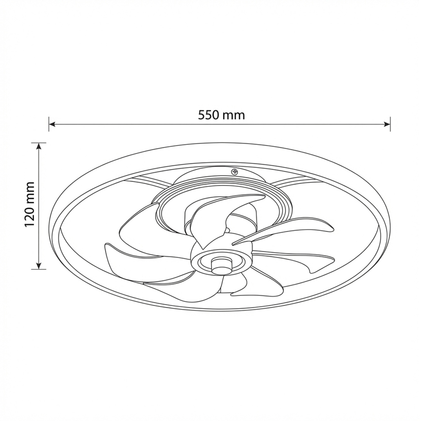 Brilagi - LED Dimmelhető mennyezeti ventilátor LED/66W/230V 3000-6500K átm. 55 cm fehér/arany + távirányító