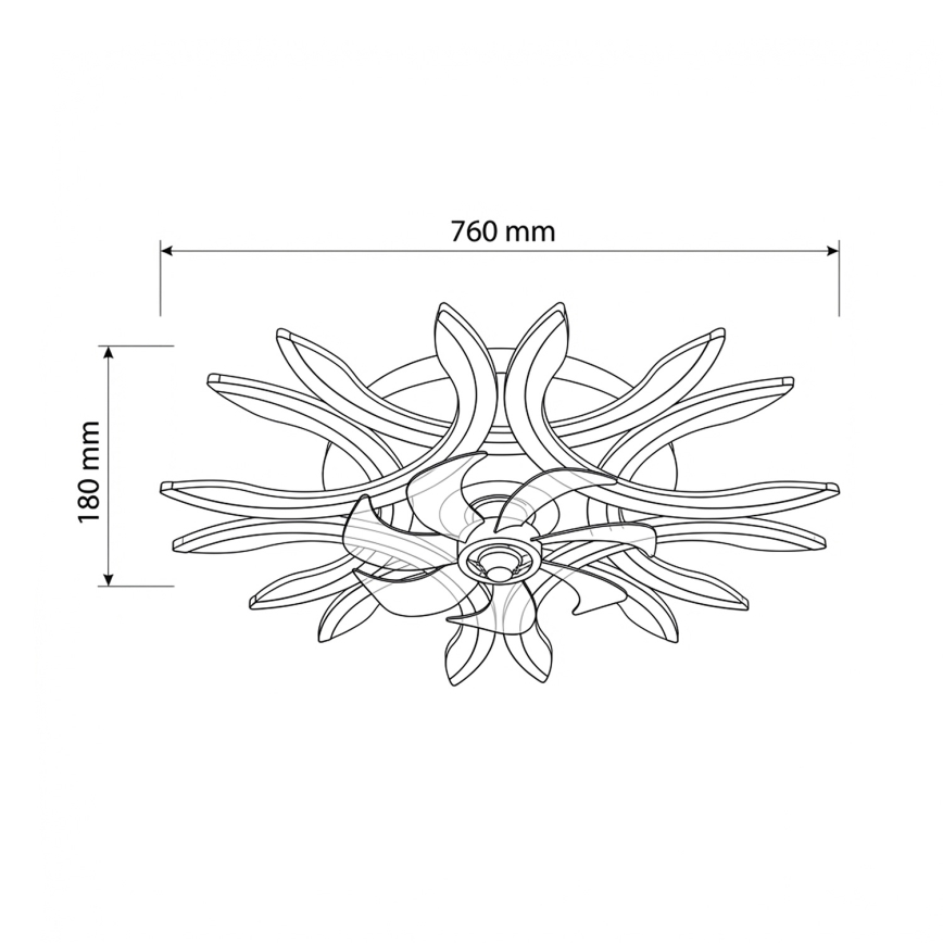 Brilagi - LED-dimmelhető mennyezeti ventilátor LED/70W/230V Ø 76 cm fehér + távirányító