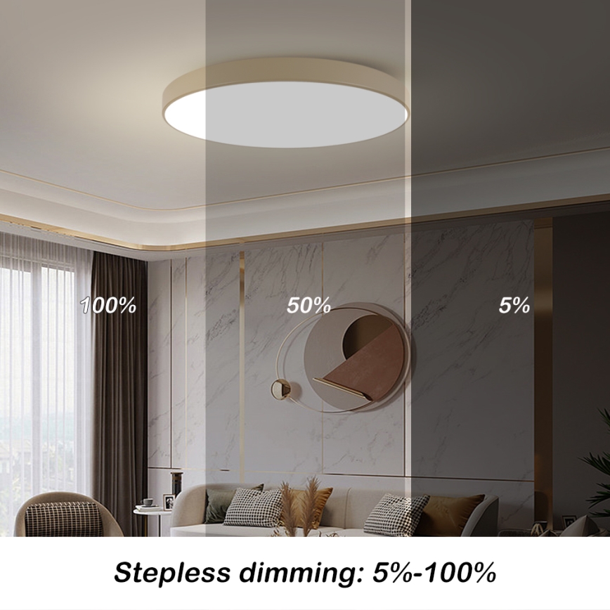 Brilagi - POOL SMART dimmelhető LED mennyezeti lámpatest LED/128W/230V 3000-6000K 100 cm bézs Wi‑Fi Tuya + távirányító
