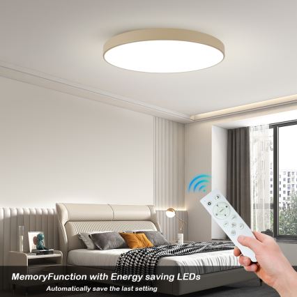 Brilagi - POOL SMART dimmelhető LED mennyezeti lámpatest LED/128W/230V 3000-6000K 100 cm bézs Wi‑Fi Tuya + távirányító